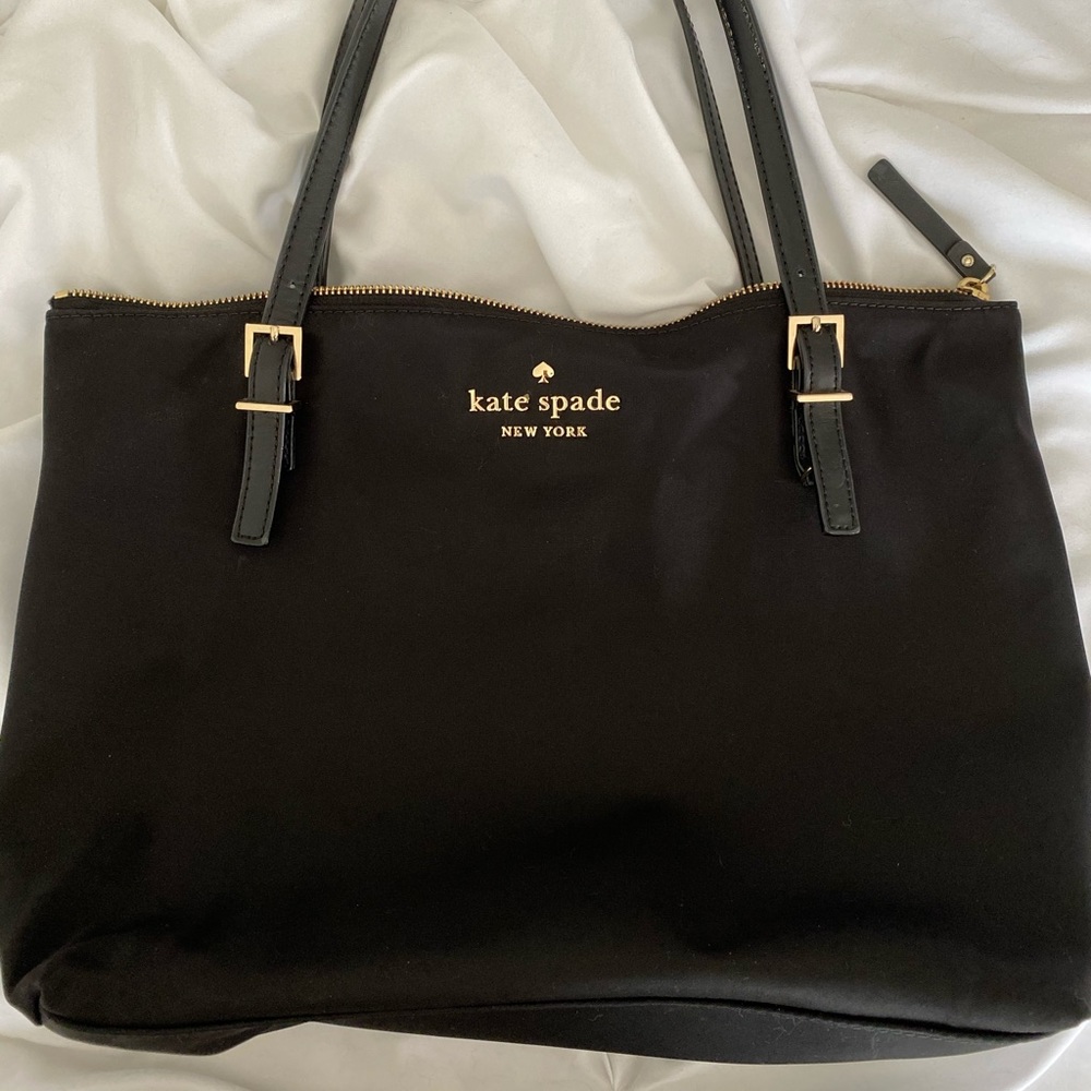 Kate spade black nylon tote